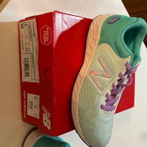 Girls New Balance size 1 tennis shoes